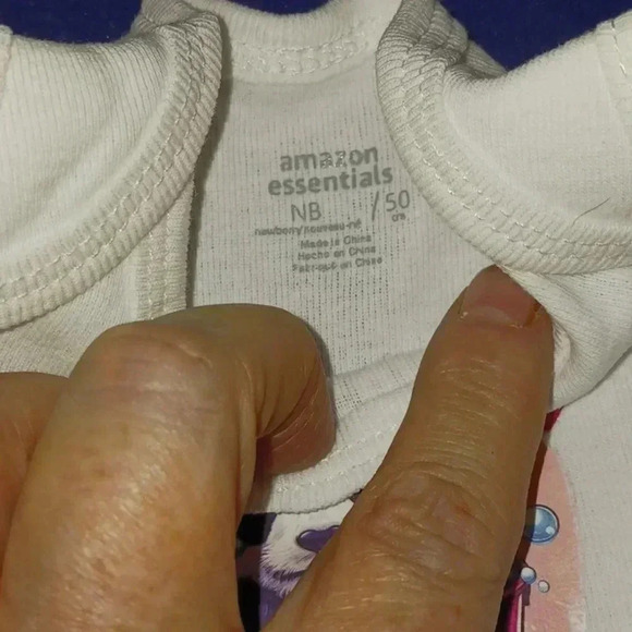 NWOT - Handmade White New Born Bodysuit - Unicorn on Clouds - Picture 3 of 5